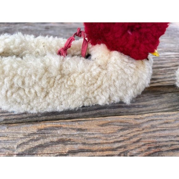 Vintage 1950s child wool Fuzzy Duck Slippers With Clicker Beak - Picture 12 of 16